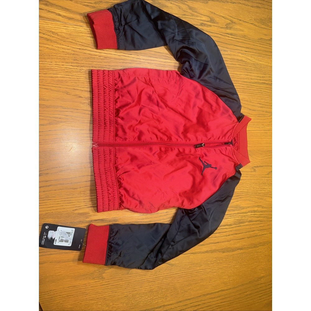 New. Girls Gym Red Jordan Hooded Zip Up Jacket  Size Small (8-10)